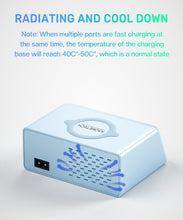 Load image into Gallery viewer, Wireless Charging Station With 8 USB Charger Ports