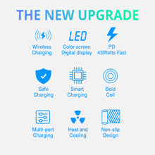 Load image into Gallery viewer, Wireless Charging Station With 8 USB Charger Ports
