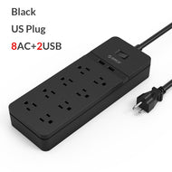 Power Strip 8/10 AC Outlets with 2 USB Ports